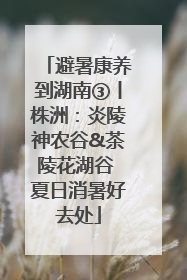 避暑康养到湖南③丨株洲：炎陵神农谷&茶陵花湖谷 夏日消暑好去处